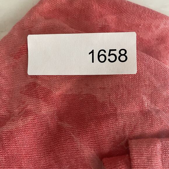 Eileen Fisher Pink Linen Nylon‎ Fine Knit Asymmetrical Top Tee Shirt XL Beachy - Picture 12 of 12